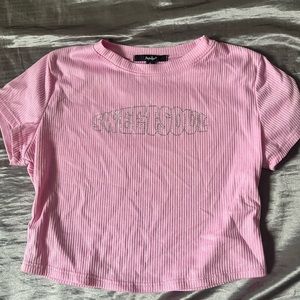 woman’s papaya crop top, used good condition